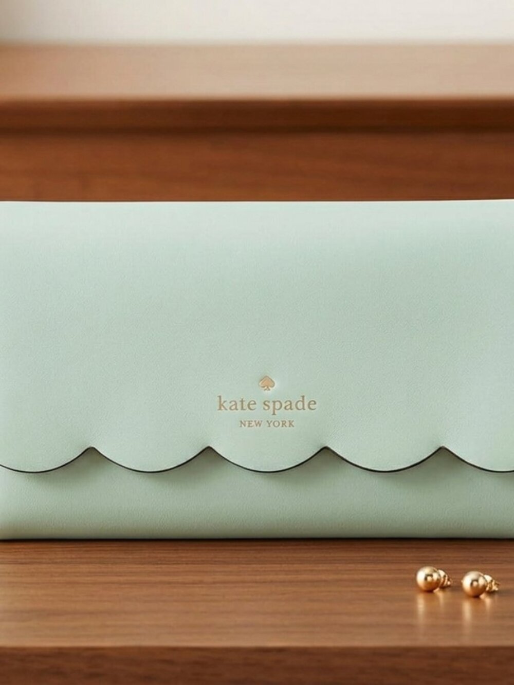 Kate Spade New York Gemma Wallet On Chain Lime Sherbert Smooth Leather